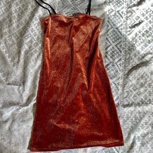 Cute burnt orange holiday body con dress!